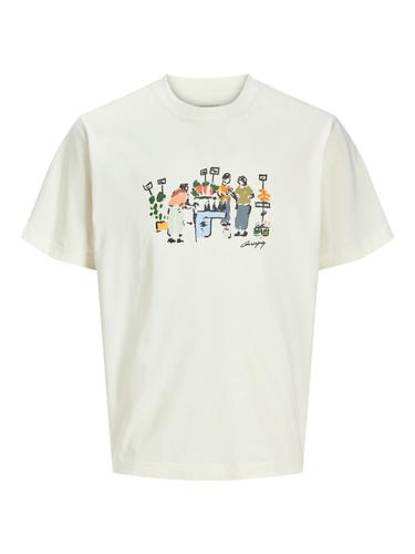 JORMANCHESTER SKETCH TEE SS CREW NECK L Locker geschnitten - Antique White