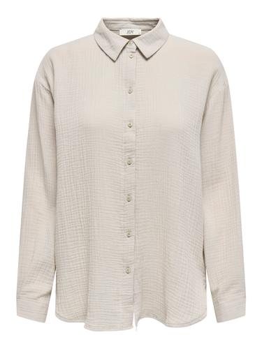 JDYTHEIS LIFE L/S LOOSE SHIRT WVN NOOS M Normal geschnitten - Silver Lining