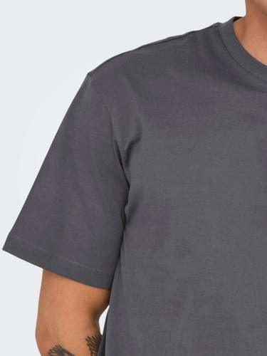 ONSFRED LIFE RLX SS TEE NOOS XXL Locker geschnitten - Grey Pinstripe