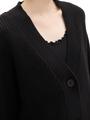 Cardigan mit V-Ausschnitt XL Regular Fit - Deep Black