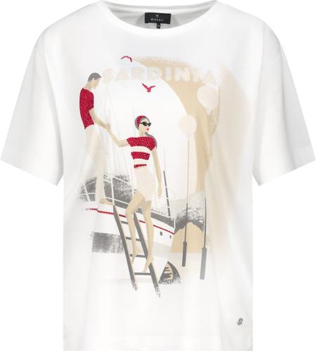 T-Shirt mit Segelboot-Zeichnung 36 - Cream