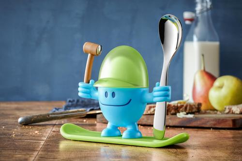 Eierbecher McEgg mit Löffel, Blau