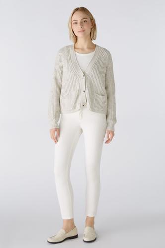 LAFONYA Strickjacke Baumwollmischung Beige 40