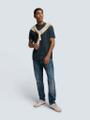 T-Shirt Crewneck Slub Blau S