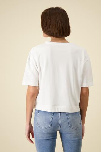 Sweatshirt mit Stick 36 - Cream