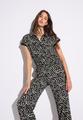 Gemusterter Jumpsuit 36/30 - Black