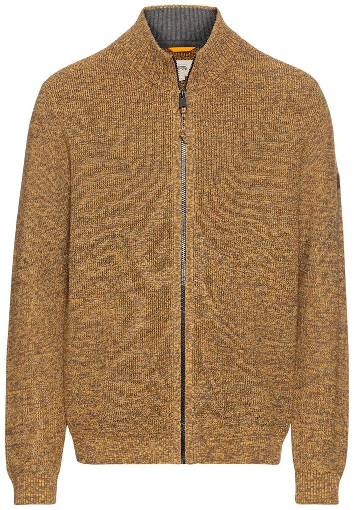 Strickjacke mit Reißverschluss Gelb L