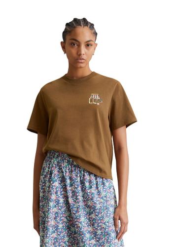 DfC T-Shirt relaxed XS Relaxed Fit - Melted Chocolate
