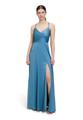Abendkleid 40 Figurbetont - Shiny Bluestone