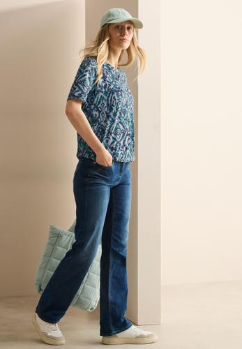 Shirt mit Ornamentmuster L - Universal Blue