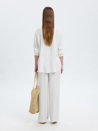 SLFVIVA-GULIA HW LONG SUN PANT NOOS 40 Normal geschnitten - Snow White