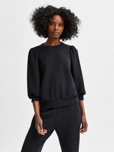 SLFTENNY 3/4 SWEAT TOP NOOS XXL Locker geschnitten - Black