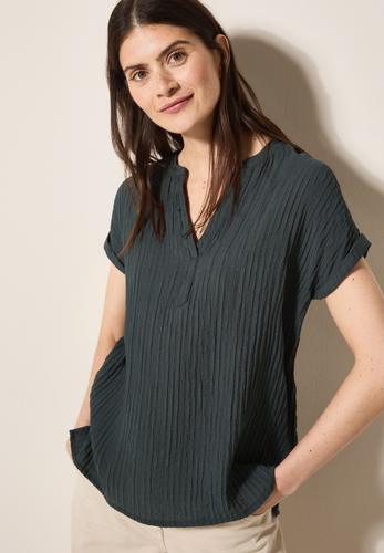 Strukturbluse L - Slate Khaki