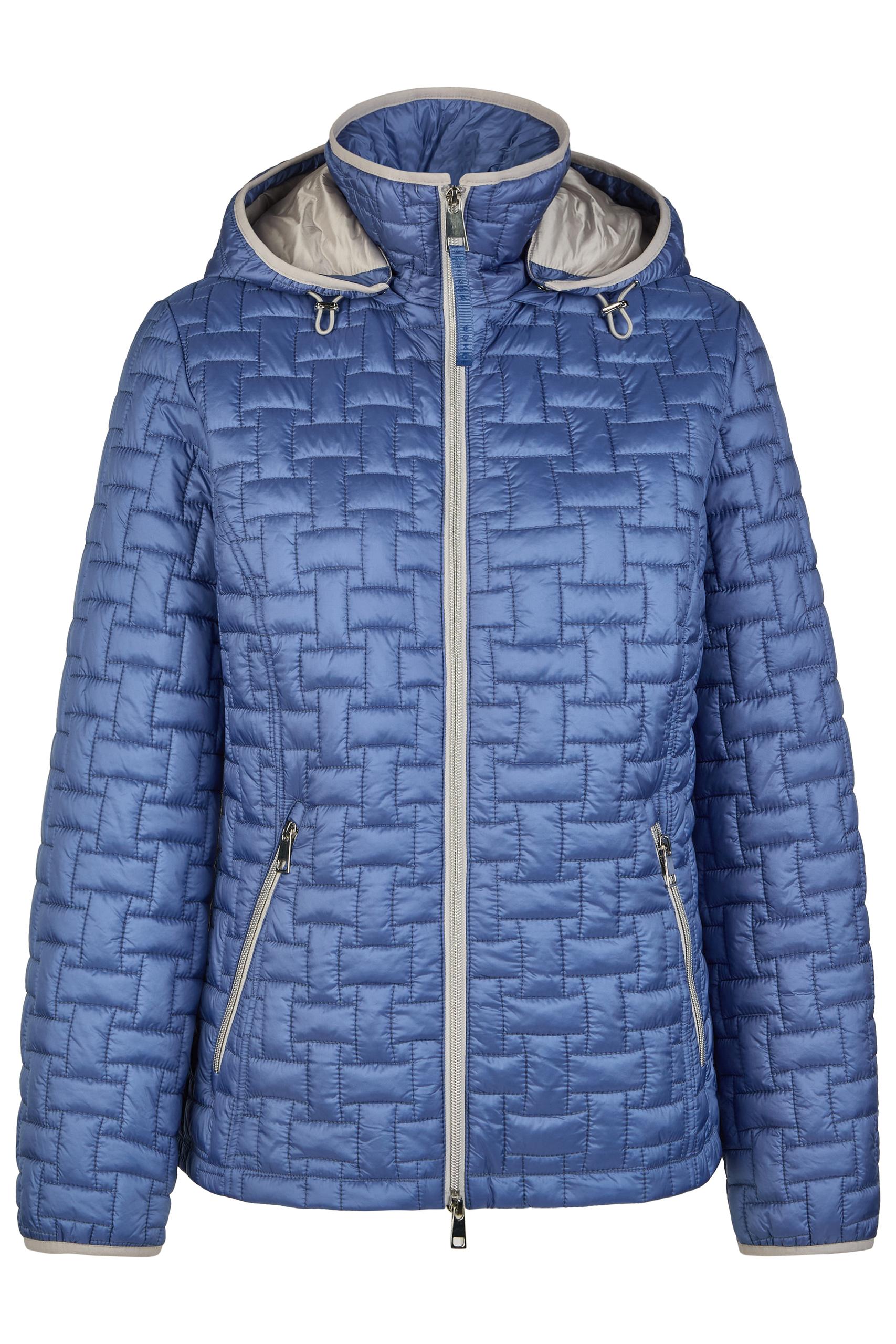 Sandwich-Steppjacke mit Kapuze 46 - Electric Blue
