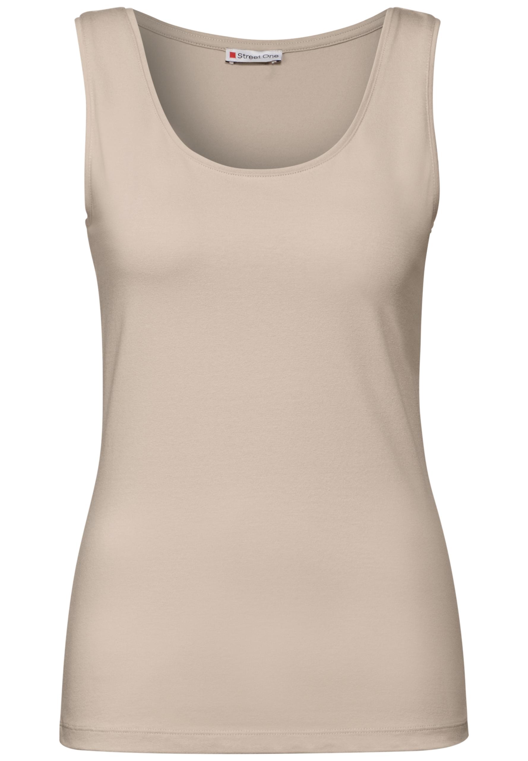 Basic Top in Unifarbe 36 - Cotton Beige