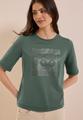 Softes Shirt mit Folienprint XL - Dark Balmy Khaki