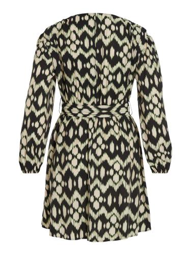 VIKALLILA GRY V-NECK L/S DRESS Schwarz 34