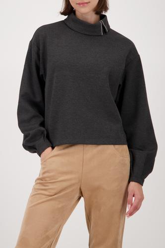 Sweatshirt mit Schmuckkettendetail 36 - Anthra Melange