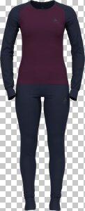ODLO Damen Funktionsunterwäsche "Active Warm Eco" Set 2-teilig L in Schwarz