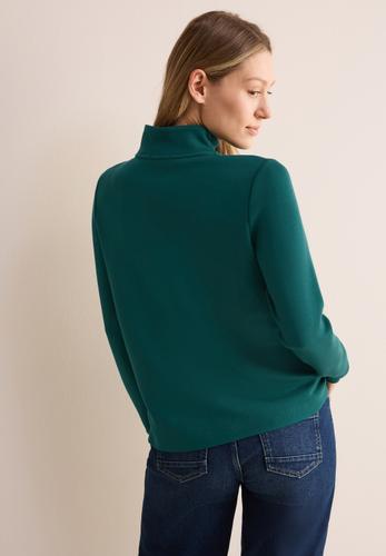T-Shirt mit Troyer-Kragen XXL - Petrol Green