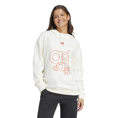 ADIDAS Damen Kapuzensweat French Terry Print L in Grau