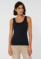 Top in Unifarbe - Schwarz / L