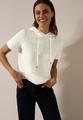 T-Shirt mit Kapuze L - Vanilla White