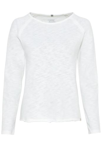 Langarmshirt aus reiner Baumwolle M Regular Fit - Offwhite