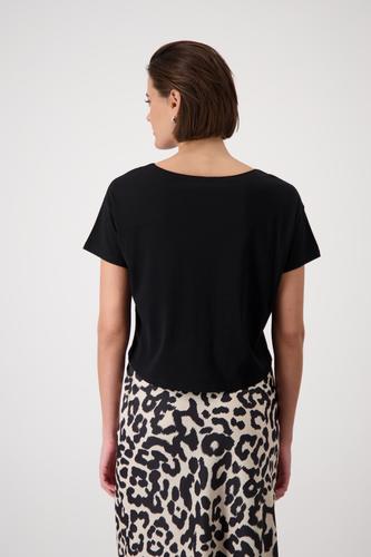 T-Shirt mit Pailletten 38 - Schwarz