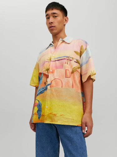 JORLANDSCAPE SHIRT SS LN XL Weit geschnitten - Peachskin