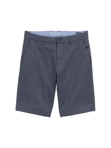 Regular Chino Shorts aus Baumwolle 33 Regular Fit - Navy Blue White Structure