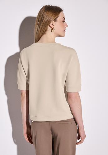 Silk-Look T-Shirt 42 - Cotton Beige