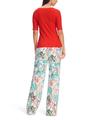 Schmal geschnittenes T-Shirt mit 3/4-Arm 46 - Flame Red