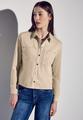 Velours Hemdbluse Beige 38