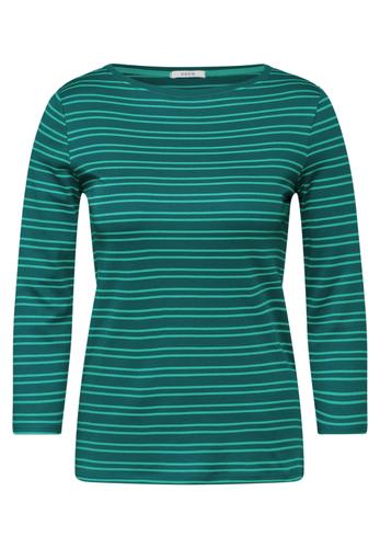 Gestreiftes Shirt XL - Petrol Green