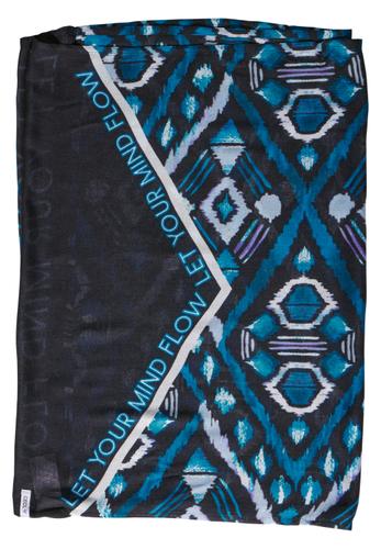 Bedruckter Loop Schal A - Dynamic Aqua Blue