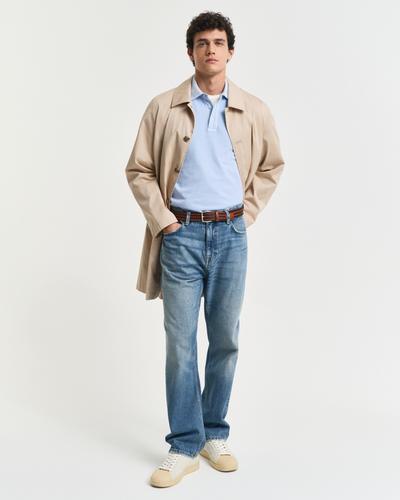 Sunfaded Piqué Poloshirt L - Fresh Blue