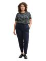 Plus Size - T-Shirt mit Print 46 Regular Fit - Multicolor Navy Dot Structure