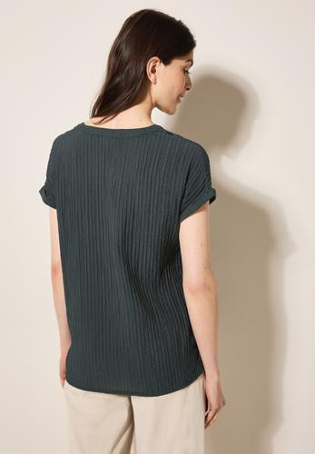 Strukturbluse L - Slate Khaki