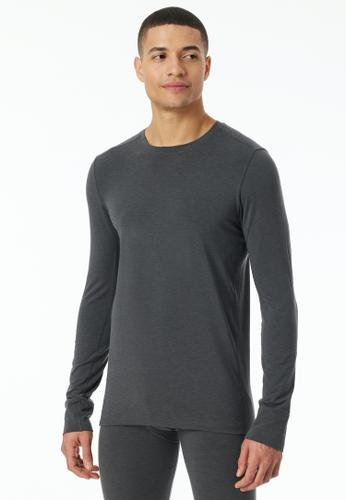 Shirt Langarm 5 - Dunkelgrau-gem.