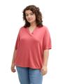 Plus Size - T-Shirt mit V-Ausschnitt 54 Regular Fit - Berry Red