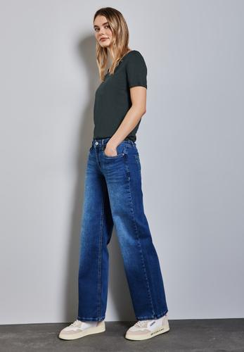 Basic T-Shirt in Unifarbe 36 - Hunter Green
