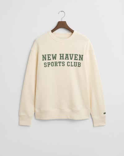 Graphic Rundhals-Sweatshirt M - Cream