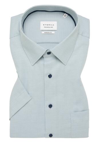 Hemd Hahnentritt Kurzarm 44/Kurzarm MODERN FIT - Pastellgrün
