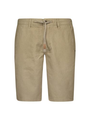 Short With Linen Garment Dyed Beige M