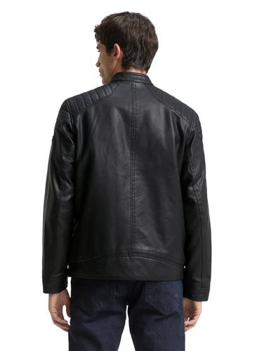 Bikerjacke aus Kunstleder XXL Regular Fit - Black