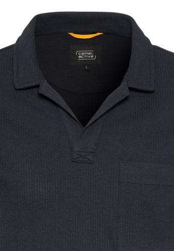 Kurzarm Poloshirt mit Brusttasche Blau 3XL