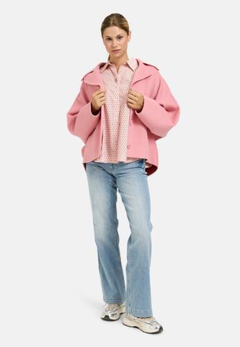 Volum slv shirt collar blouse XXL - Bubblegum Print