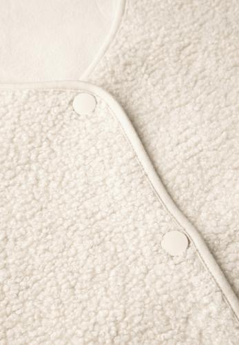 Teddy-Jacke mit Knopfleiste 38 - Tusk Cream