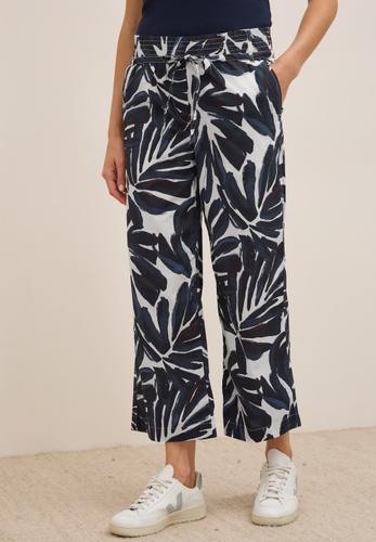 Gemusterte Wide Leg Hose L/7/8 Hosen - Urban Dark Blue